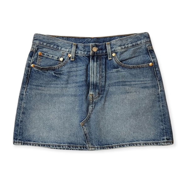 Levi's Denim 1970s Mini Skirt Sz 30 Medium Wash Jean Skirt EUC - Picture 2 of 14